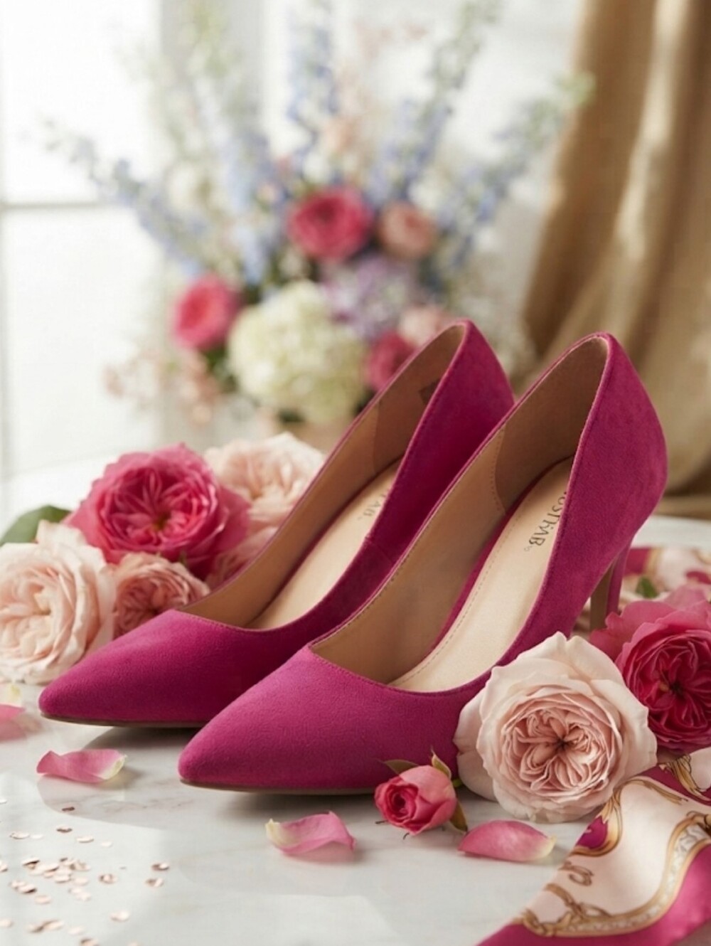 Hot Pink Women's Pointed-Toe Pumps